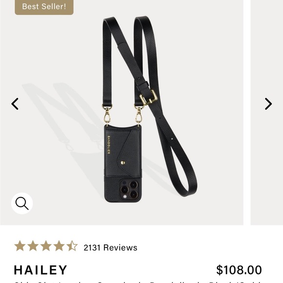 Bandolier Accessories - Bandolier iPhone 13 mini black Hailey case, GUC